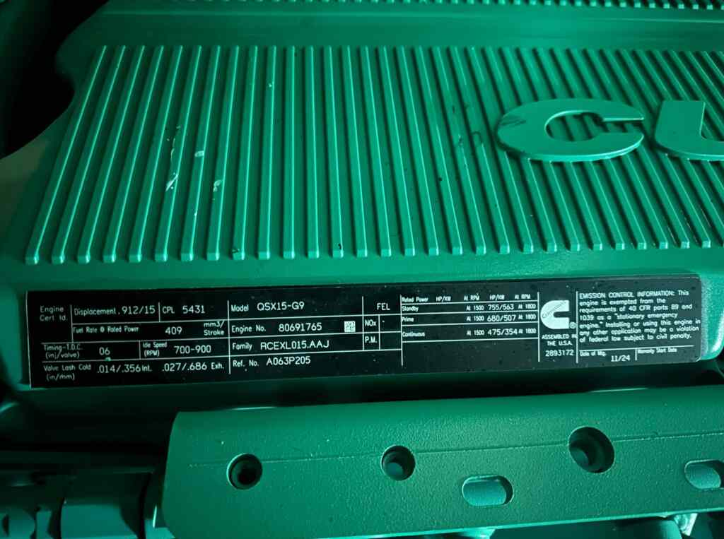 Cummins DFEK Standby Diesel Generator - Tier 2